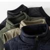 Men's Fleece-Lined Windproof Waterproof Plus Size Stand-Up Collar Sleeveless Jacket for Middle-Aged and Elderly Warm Heart Protection