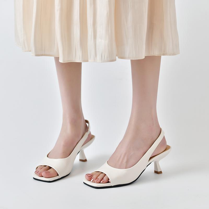Mote Sommersandaler Kilehæl Sko For Kvinner Slip On Sølv Gull Pumps Vår Høst Elegante Slingback Sandaler Sexy Hæl