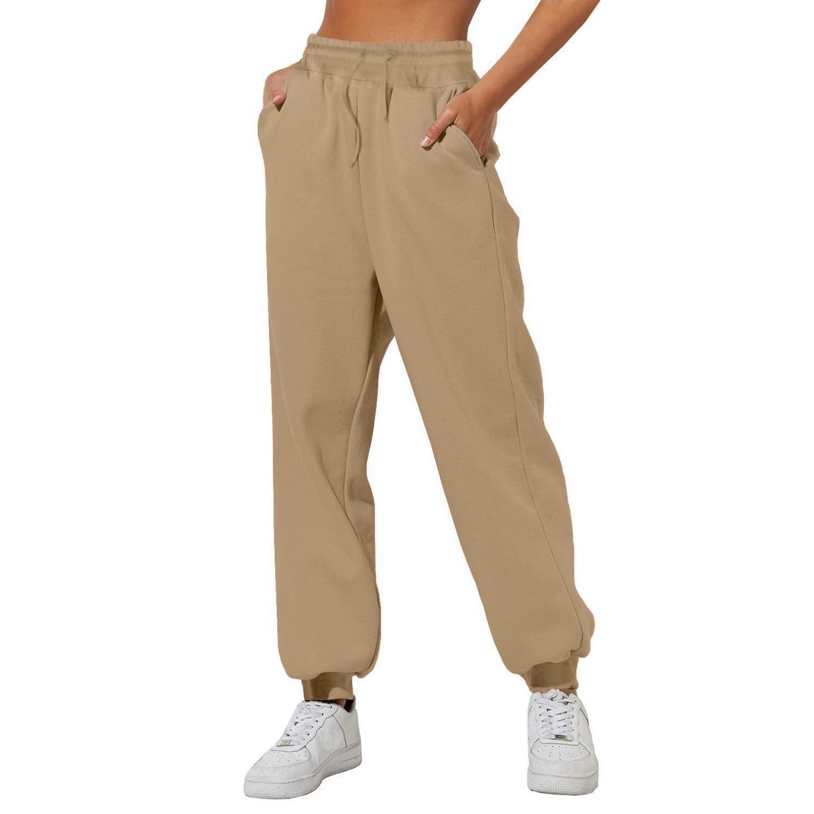 

Женские спортивные штаны однотонные с эластичной талией, джоггеры, весенне-осенние, повседневная спортивная одежда, тренировочные джоггеры 3XL