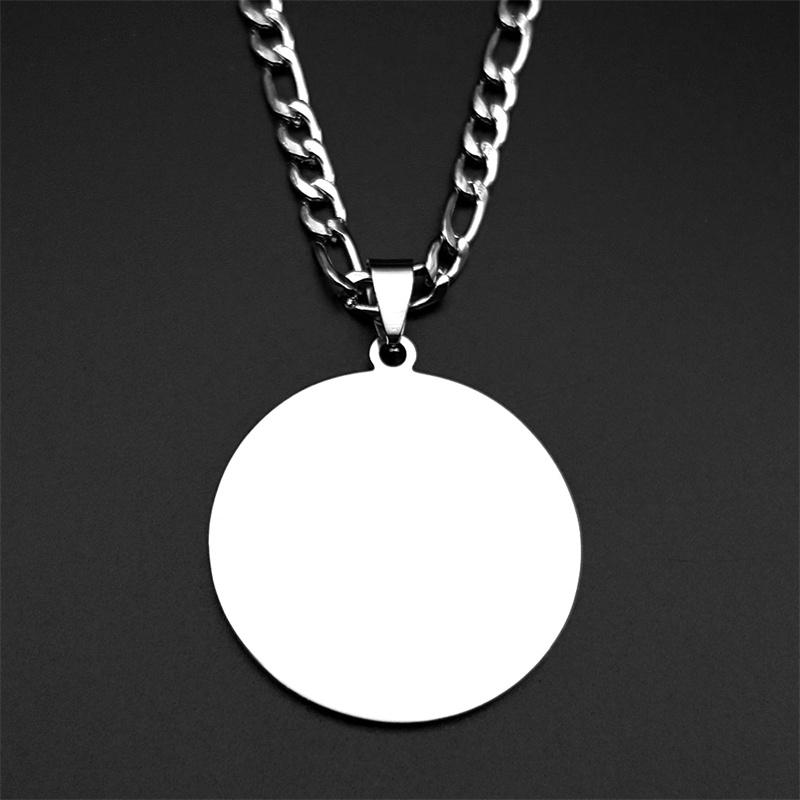 Christian Jesus Crown of Thorns Pendant Necklace Women Men Stainless Steel Silver Color Crucifix Chain Latin Amulet Jewelry