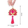 Lotus Hangings, Pack of 10 | Pink | Decoration Home Decor Wall Door Mandir Pooja Room, Pink Lotus Tassel Wall Hanging, Wedding Backdrop Decorative
