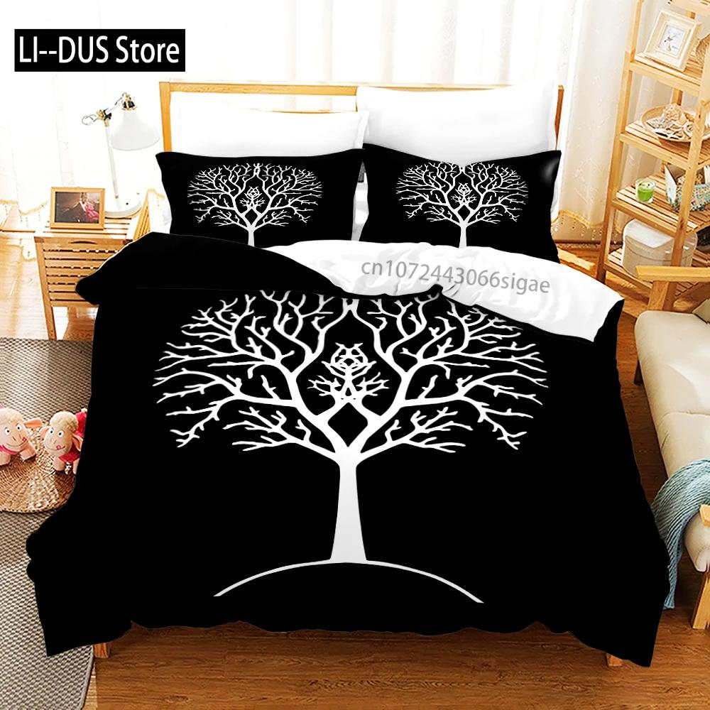 Big Tree Bedding Set 3D Print Single Twin Queen King Size World Tree Bed Set Aldult Kid Bedroom Duvetcover Sets with Pillowcase