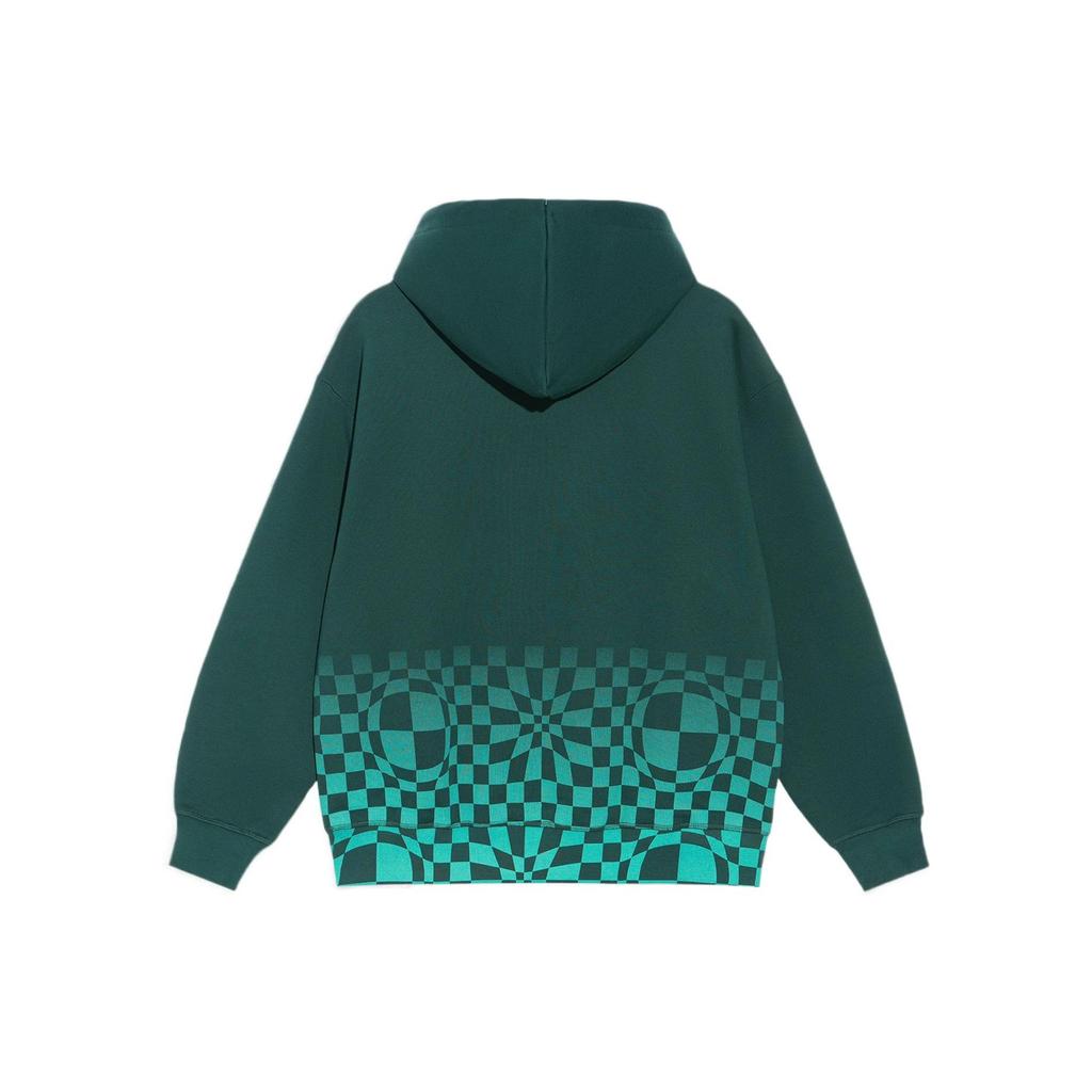 Li-Ning Badfive Sports Basketball Series Sichuan Print Loose Hoodie Pullover Unisex Hoodie Dark-Green AWDRH63-3