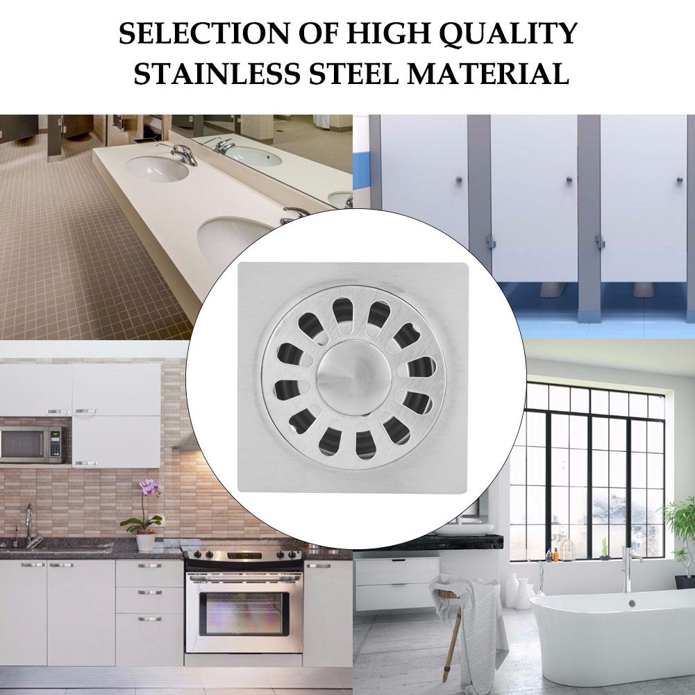 2 Stück Edelstahl Doppelnutzung Quadratische Form Bodenablauf Badezimmer Waschmaschine Zubehör