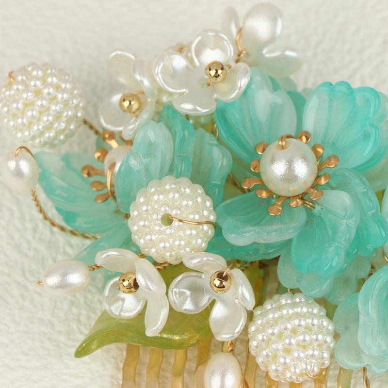 1Pcs Cool Jade Orchid Flower Hairpin For Women Chinese Style Flower Hair Stick Handmade Jewelry Hair Accessory Hanfu Hair Comb