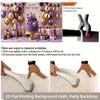 2D Purple Gold Luxury Birthday Backdrop Banner 8ft Wide Happy Birthday Party Decor Background
