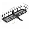Rear Mounting Rack with Basket Black Spare Tire Storage Cargo
