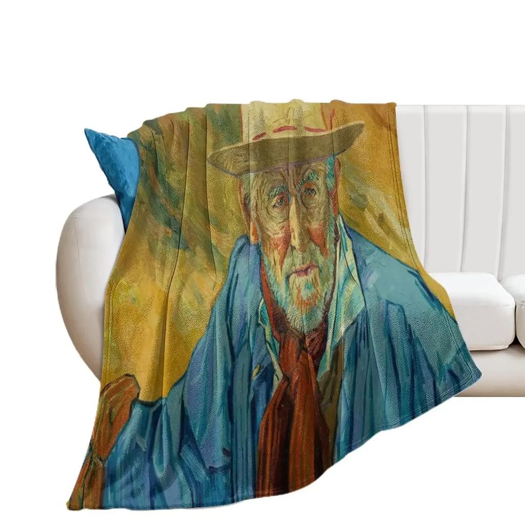 Van Gogh Gwieździsta Noc Miękki Ciepły Koc Flanelowy Koc na Łóżko Koc na Każdą Porę Roku na Kanapę Łóżko Sofę Jesienną Drzemkę Podróż