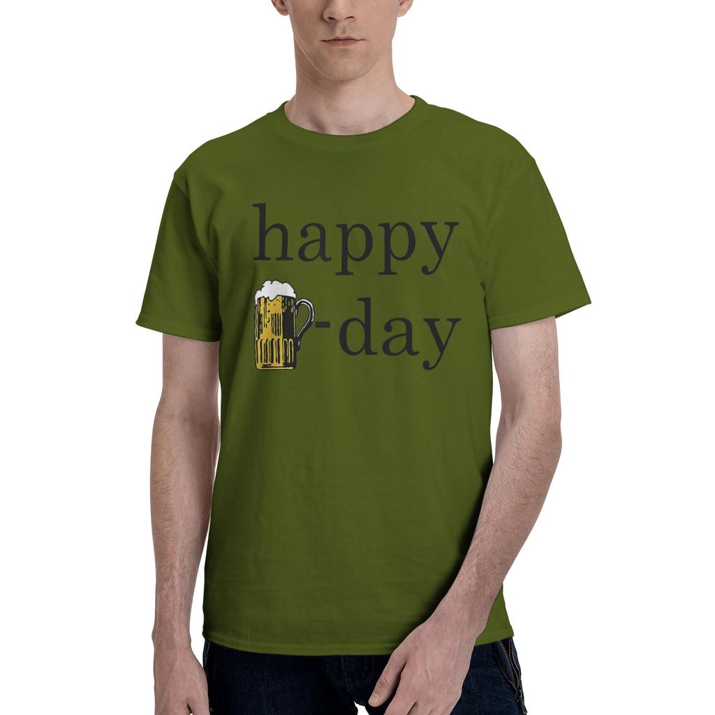 1 Piece Happy Funny Graphic 100 Cotton Tshirt Beer Day Tees Tops For Unisex