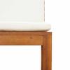Garden Chair with Cushion 2 Pcs Brown Solid Acacia Wood