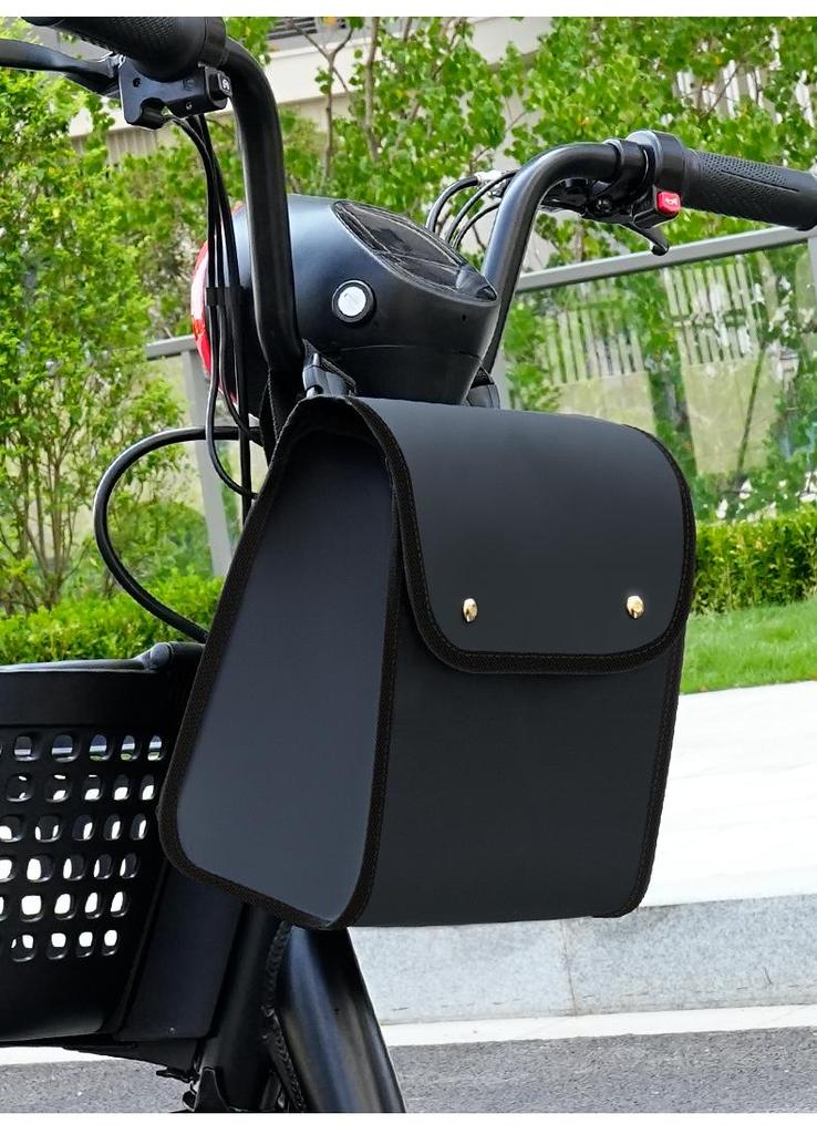 Waterproof Electric Bike Handlebar Bag - Large Capacity Helmet & Front Storage Pouch
