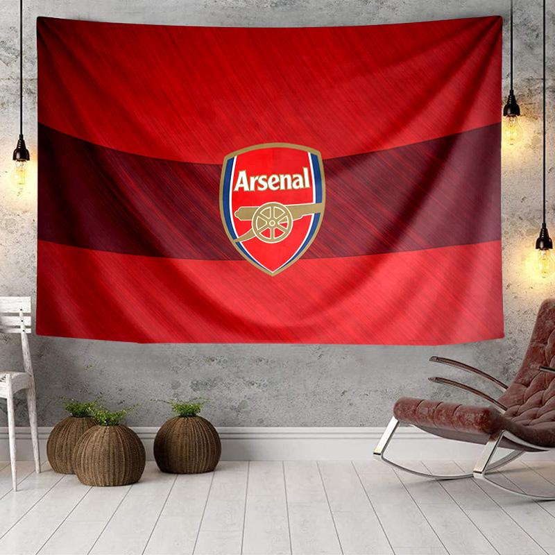 Arazzo con Stemma dell'Arsenal Football Club, Arazzo dal Design Unico, Decorazione Murale per Camera da Letto, Soggiorno, Sala Giochi, Regali di Festa Scalda Cuore per Tifosi