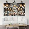 1Pcs Silver Champagne New Year Celebration Decoration Background Holiday Backdrop Decorations For Photo Studio Photo Booth Party