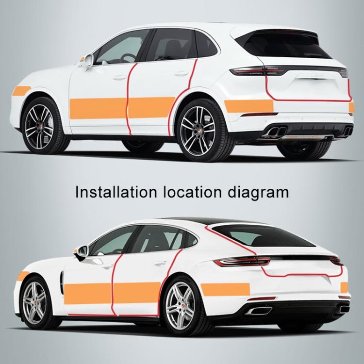 Universal Car Carbon Fiber Door Anti-collision Strip Protection Guards Trims Stickers Tape