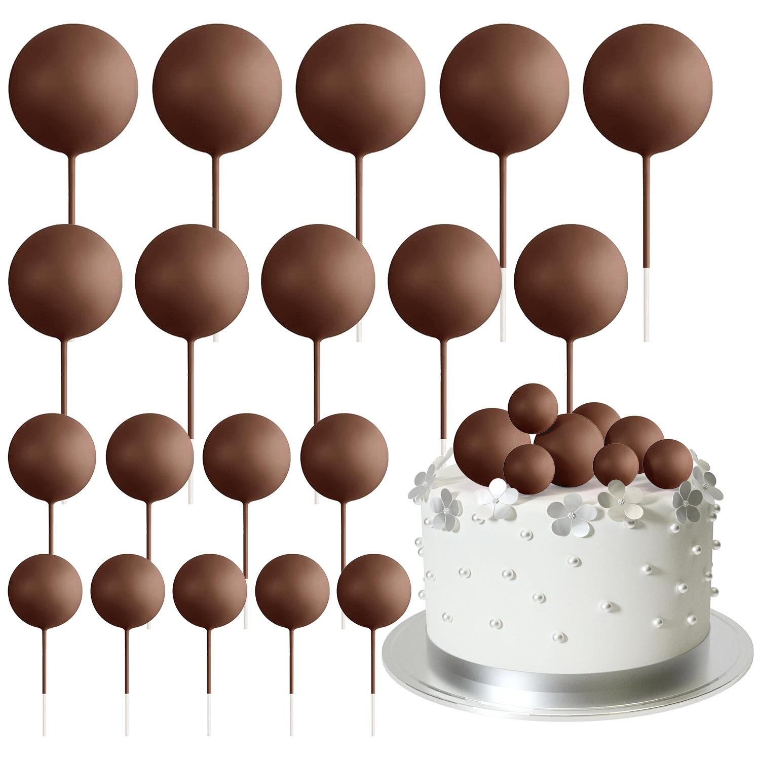 

20 шт. Мини-шарики Палочки для торта Топпер Светло-фиолетовые шарики Палочки для торта Шарик для торта для украшения свадебного торта, торта на день рождения