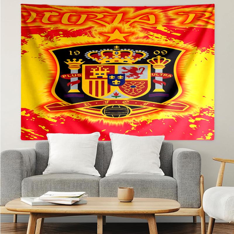 Spain Football Crest Tapestry Hanging for Bedroom,Livingroom, Playroom,Decor Art Room Wall Tapestry Holiday and Birthday Gifts