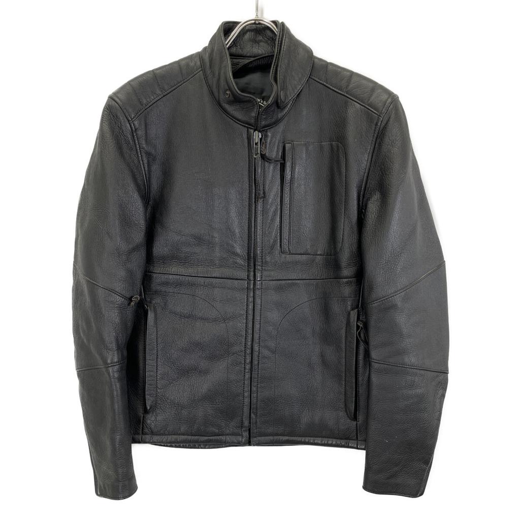 KUSHITANI Black Diaskin Leather Zip-Up Jacket Jacket L blackUsed