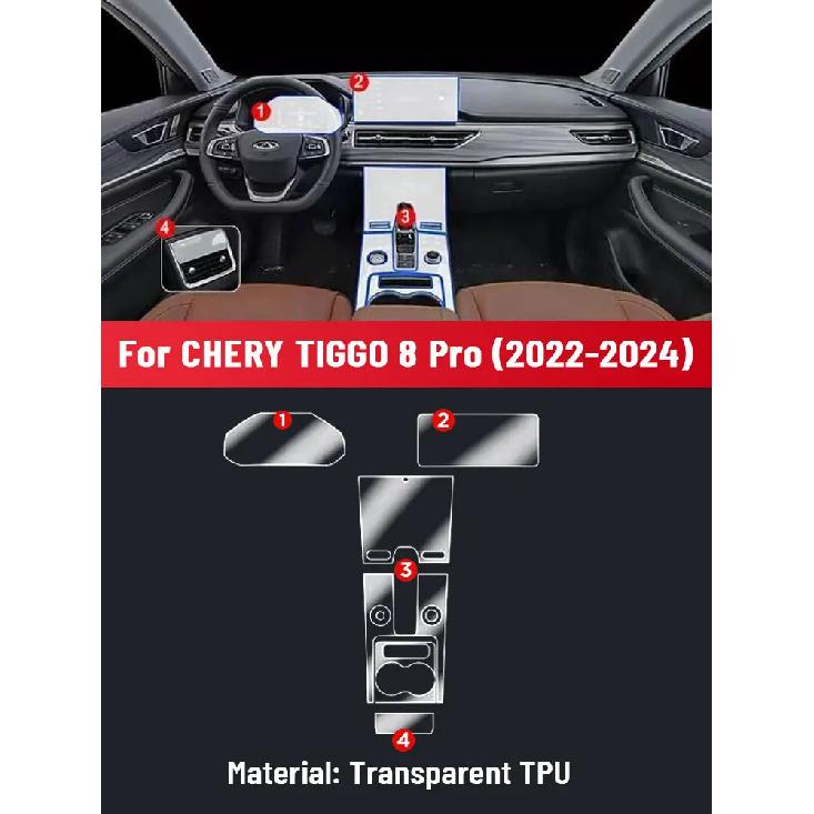 Auto Central Control Screen TPU Navigation Anti Scratch interior Protection Film GPS Navigation For CHERY TIGGO 8 PRO -2024 A