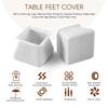 Good-16Pcs Chair Leg Caps Silicone Floor Protector Square Furniture Table Feet Cover Anti-Slip Bottom Chair Pads