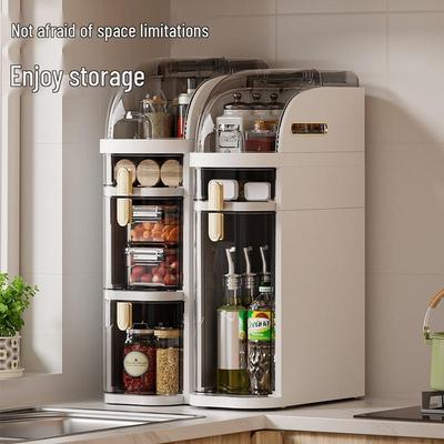 Multifunctional Transparent Floor-Standing Storage Cabinet for Home, Bathroom, and Kitchen