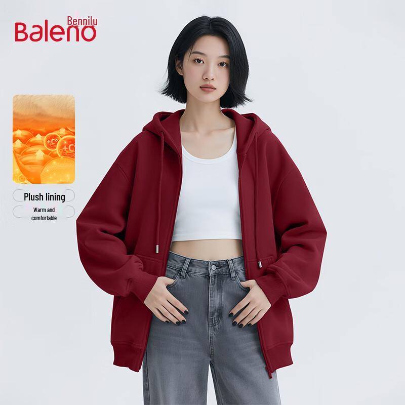 Baleno Kapuzenpullover mit durchgehendem Reißverschluss für Damen