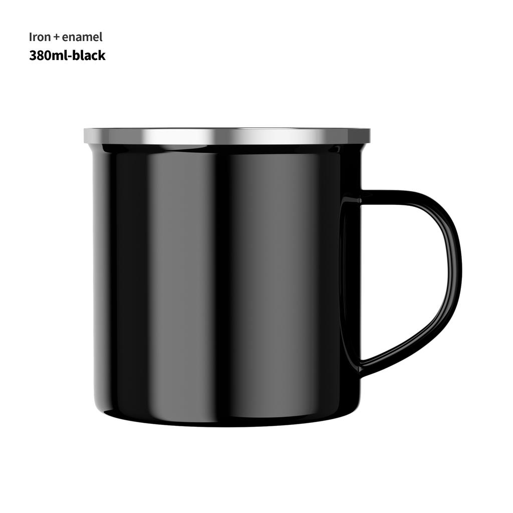 1Pcs Enamel Camping Mugs Set,380ml Coffee Camp  Small Enamel Tea Cups for Indoor and Outdoor Activities,Easy To Clean