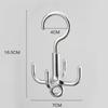 1 2 3 Pcs Multifunctional Rotating Clothes Hook Punch Free 4 Claws Rotation Belt Organizer Scarf Storage Coat Hanger Wardrobe