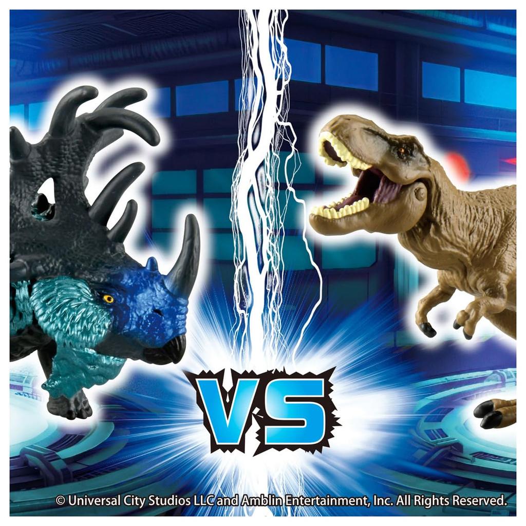 TAKARA TOMY Ania Jurassic World Alive Set Keramagnus VS Rexi Giocattolo Animale Dinosauro (Età 3+)
