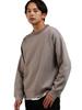 Beams Heart Men's Geometric Quilted Crew Neck Sweatshirt, Beige, Size L