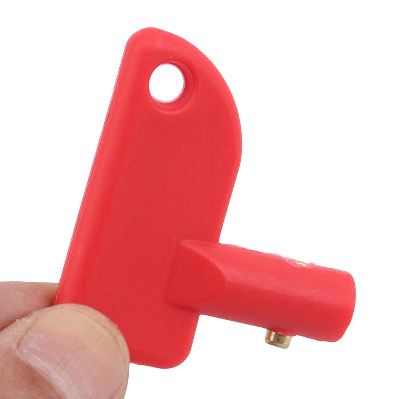 Red Mini Battery Disconnect Key for Car/Marine/Truck Isolator