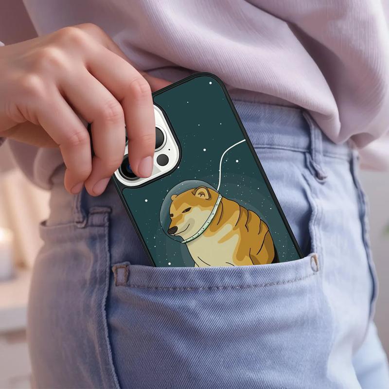 Cheems Doge Phone Case For iPhone 17 Air 15 16e 14 13 Pro Max Coque 12 11 Pro Max PLUS Cover