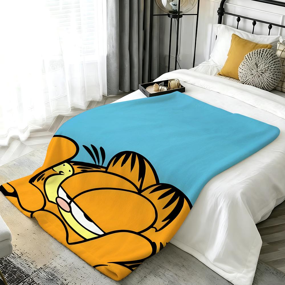 Cartoon Chubby Cute Cat Throw Flannel Blanket Perfect for Sofa Office Bed Travel Sleep Read Relax Camping Four Season Use