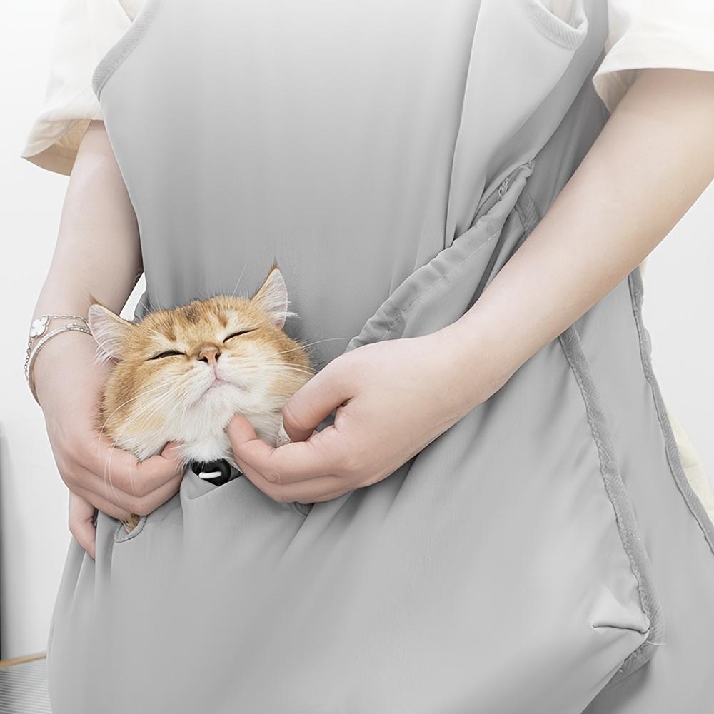 Portable Pet Carrier Pouch,Anti-Scratch ,Comfortable Cat Sling Bag for Outings-Easy Nail Trimming&Ear Cleaning Assistant