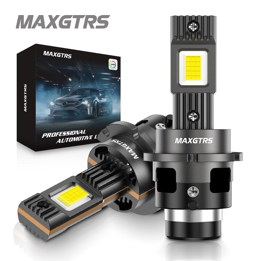 MAXGTRS D1S D3S LED Canbus D2S D4S D1R D2R D3R Headlight 90W 6000K 28000LM Auto Xenon Bulbs Replacement Plug&Play 12V