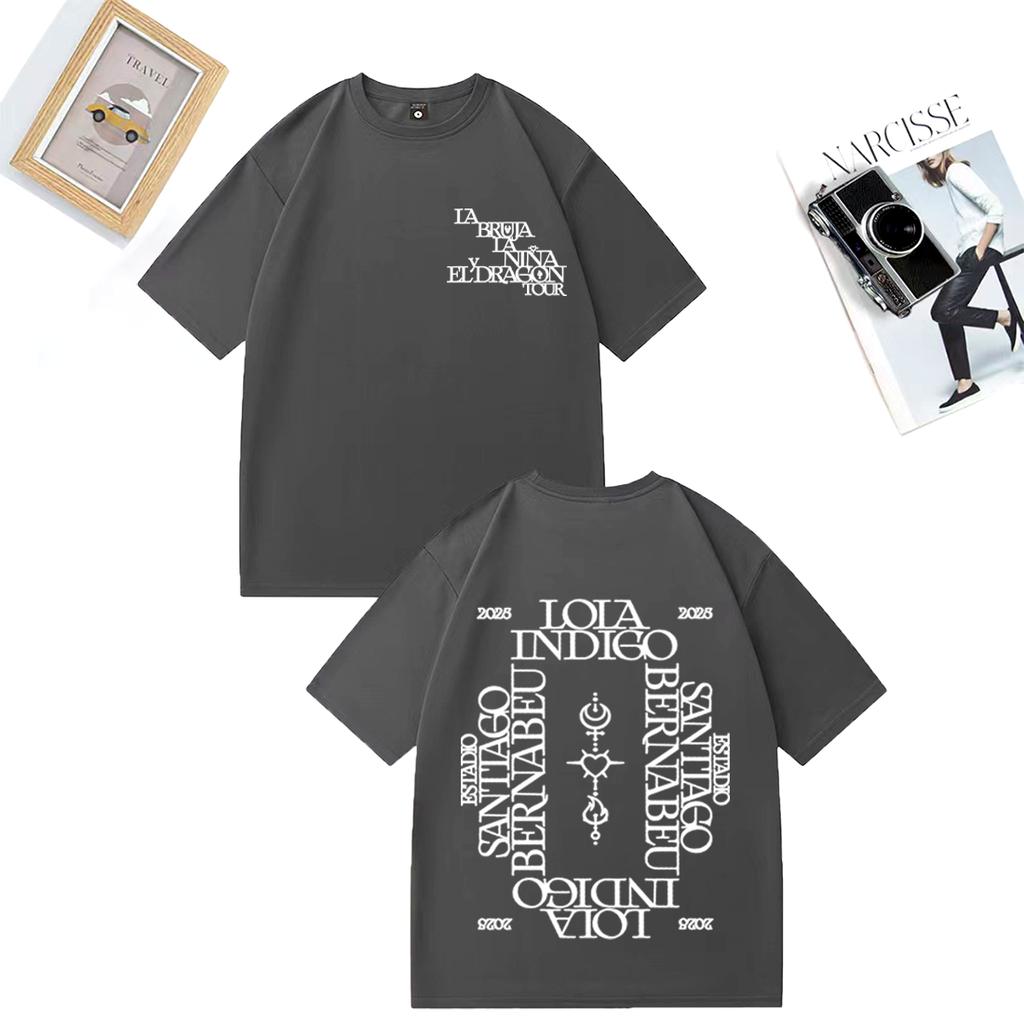 Lola Indigo 2025 Tour Graphics T Shirt Unisex WOMENs vintage Oversized Cotton tshirts Street Hip Hop short sleeve Fashion t shirt