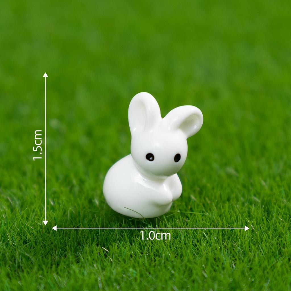 10/20/50/200PCS Mini Resin Bunnies Miniature Figures Easter decorations Ornament Micro Landscape Dollhouse Decoration Diy Crafts