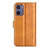 For Motorola Moto E15 4G Stand Case Anti-Scratch Calf Texture Leather Phone Cover