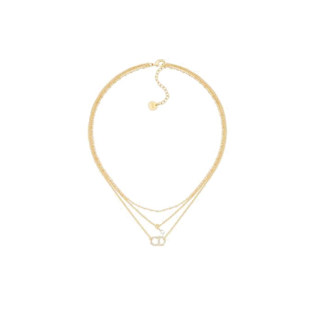 Dior White Beaded Elegant Resin Necklace Women Necklace N1579CDLCYD301