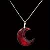 [Creative Moon-Shaped Necklace] Synthetic Moon-Shaped Pendant Necklace | for Party, Evening Wear, Daily Outfits, and Holiday Gifts
