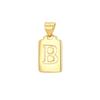European & American Gold Brick Square Pendant Necklace: 26 Alphabet Letters, Clavicle Chain, Luxurious & Unique Design.