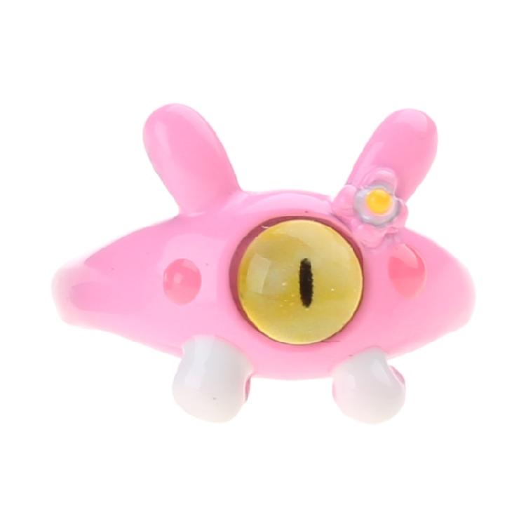 9Pcs Funny Resin Open Finger Ring Cartoon Little Monsters Eyeball Ring Unique Irregular Ring Fashion Jewelry Decoration