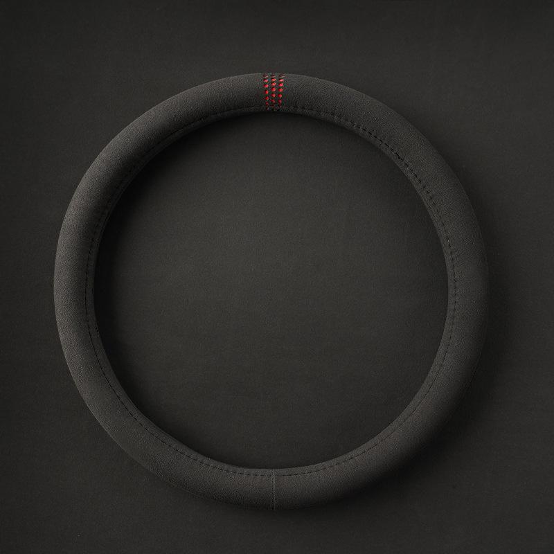 38cm Sports Style Car Steering Wheel Cover Suede round Handle Four Season Universal Fit Automotive Steering Wheels & Accessories