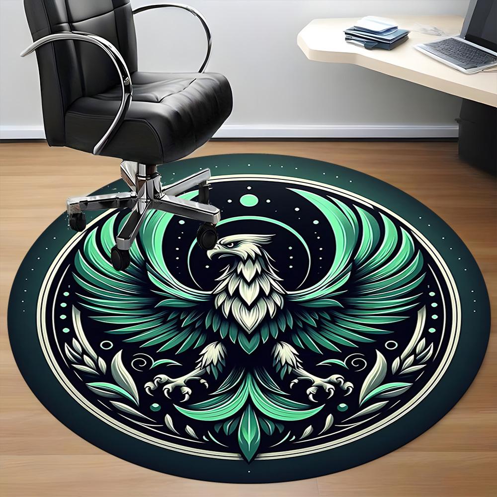 1pc Eagle Emblem Office Round Area Rug, Under Office Chairs Bedroom Living Room Home Decor, Room Deco