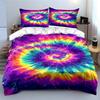 Tie-Dye Spiral Bettwäscheset Bettwäscheset (1 Bettbezug, 2 Kissenbezüge, Bettdecke nicht enthalten)