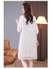 Summer Plus-Size Chiffon Puff Sleeve Lace Dress - High-End 2025 Collection