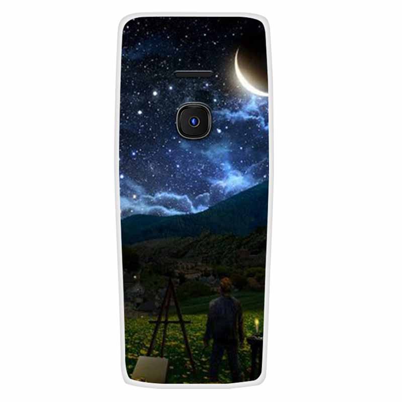 For Nokia 8210 4G Case Soft Silicone Space Landscape Covers for Nokia 6300 4G Cases Colorful Bumpers Cat Phone Protective Bags