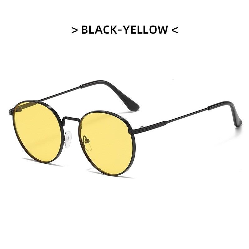 Women Men Sunglases Round Sun Glasses New Women's Metal Frame Fishing Glasses Eyewear UV400 Shades for Lady