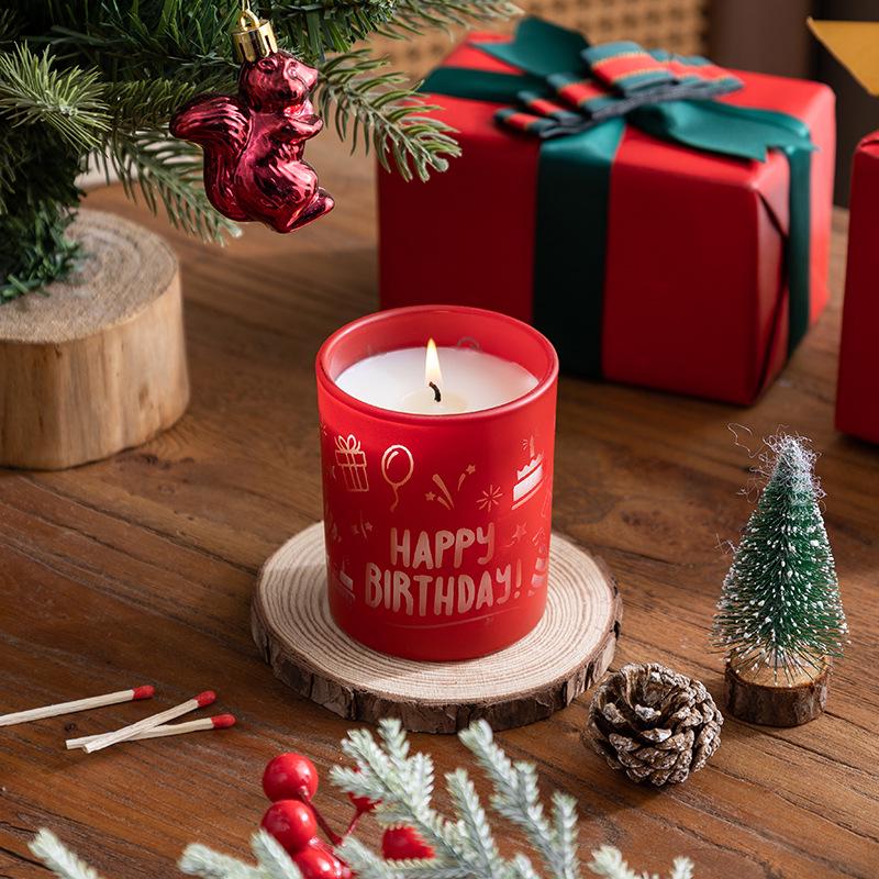 Laser Cup Soy Wax Scented Candle - Christmas & Birthday Festival Ornament 160g