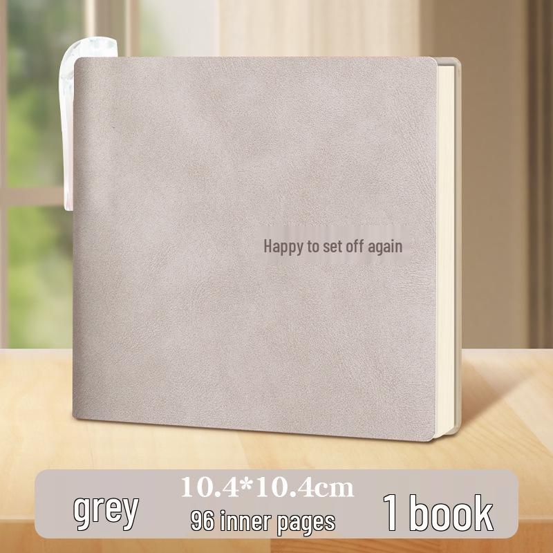 Stylish Cartoon Stamp Mini Notebook: Cute, High-Value, Simple Square Pocket Journal