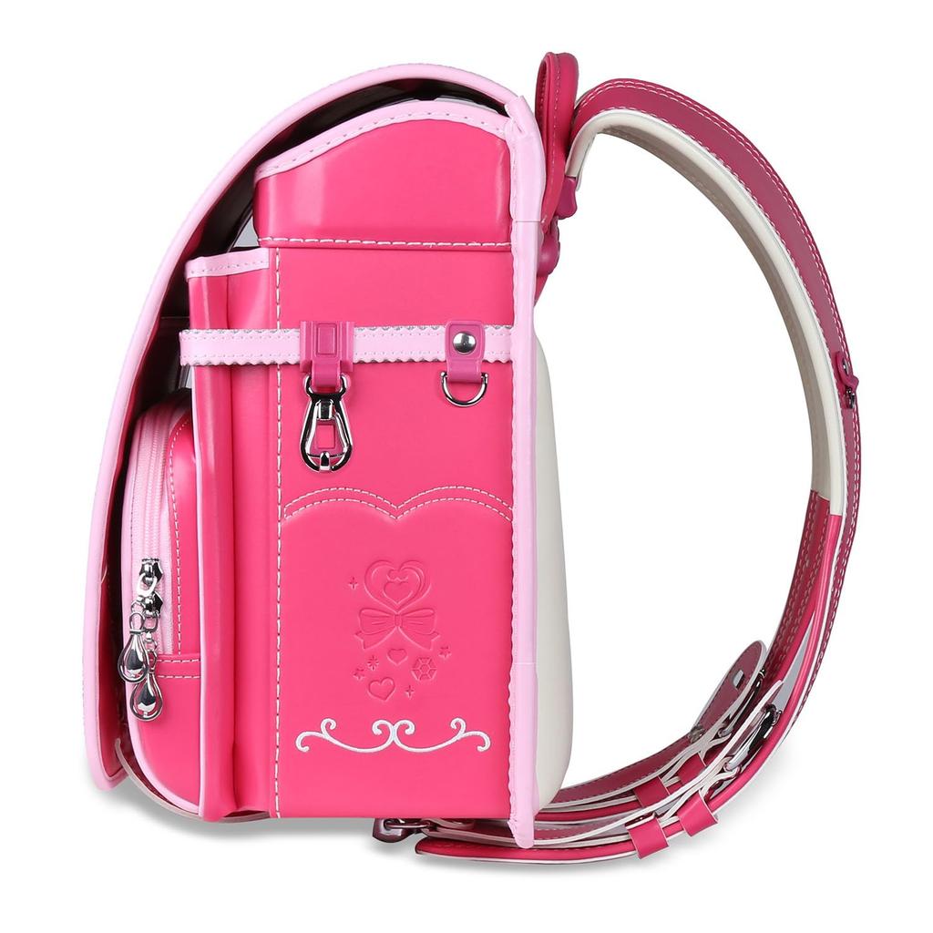 Coulomb Prelude Schoolbag for A4 Flat File Synthetic Large Pearl with Transparent Backpack Cover Girls, Compatible, High-Quality Leather, Capacity,